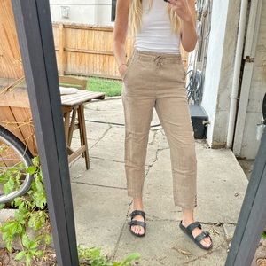 LINEN TAUPE PANTS